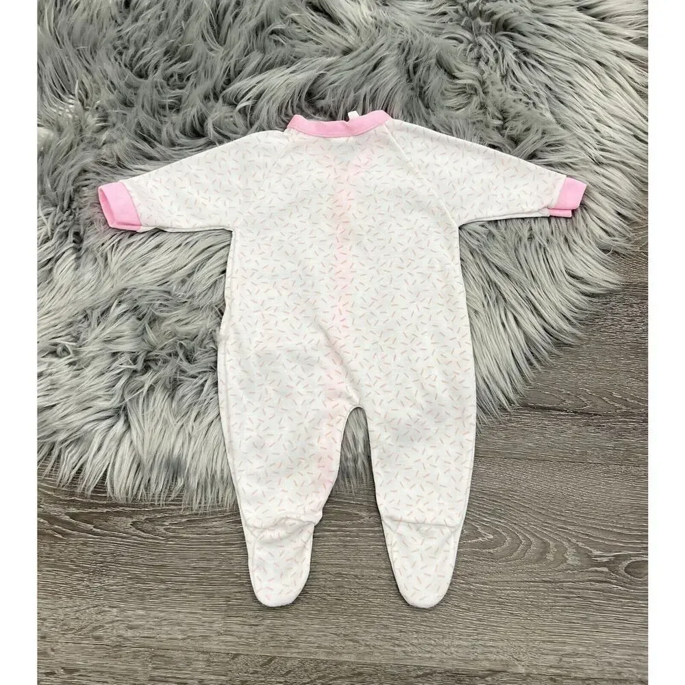 Vintage Teddy‎ Bears Brand Baby Footed Snap Pajamas Size Small